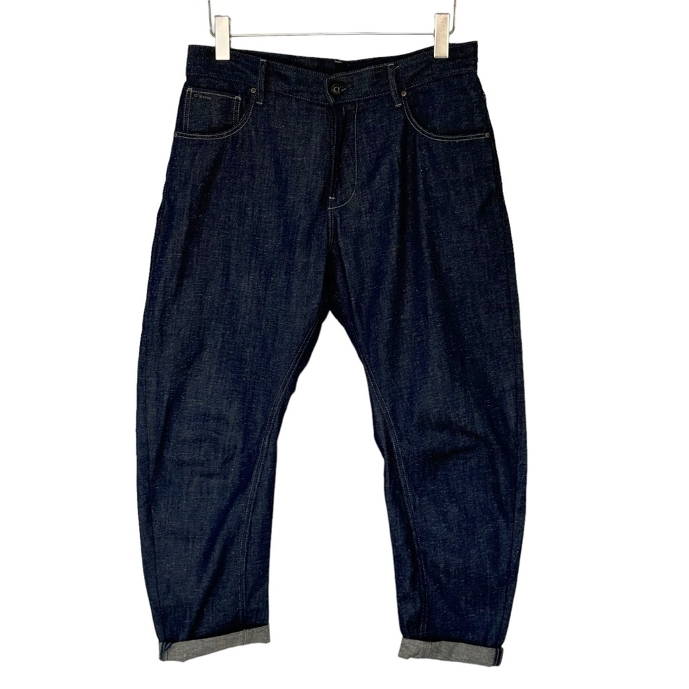 G Star Raw Arc 3D Boyfriend Jeans Size 28 Raw Denim Organic Cotton Dark Wash NEW